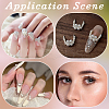 8 Styles Half Round ABS Plastic Imitation Pearl Cabochons OACR-PA0001-19-6