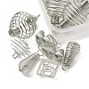 20Pcs 4 Styles Iron Alloy Spring Spiral Bead Cage Pendants FIND-YW0003-22-2