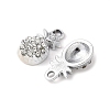 Alloy Crystal Rhinestone Pendants PALLOY-E775-21P-2