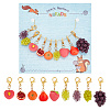 Resin Imitation Fruit Theme Stitch Markers HJEW-AB00185-1