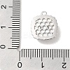 Brass Micro Pave Clear Cubic Zirconia Charms KK-Z073-26P-3