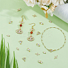 20Pcs 5 Styles Brass Pave Clear Cubic Zirconia Connector Charms KK-HS0001-30-6
