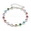 304 Stainless Steel Pave Colorful Cubic Zirconia Tennis Bracelets for Women BJEW-T023-02D-P-2