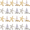 40Pcs 2 Colors Starfish Shape 201 Stainless Steel Stud Earring Findings STAS-SC0007-94-1
