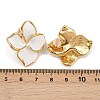 304 Stainless Steel Enamel Flower Stud Earrings LS-EJEW-A138-02G-5