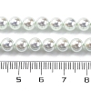 UV Plating Pearlized Glass Pearl Beads Strands GLAA-F128-01A-T13-2