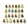 Natural & Synthetic Mixed Gemstone Pendants KK-F888-02G-1