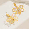 Elegant Tassel Butterfly 201 Stainless Steel Stud Earrings PO0669-2