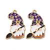 Halloween Alloy Enamel Pendants ENAM-V002-02G-G-1