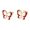 Brass Micro Pave Cubic Zirconia Stud Earrings EJEW-T014-51G-NF-3