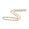 Ion Plating(IP) 201 Stainless Steel Oval Link Chain Necklace for Men Women NJEW-I122-09G-1