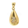 Rack Plating Brass Micro Pave Cubic Zirconia Pendants KK-L226-102G-Z-1