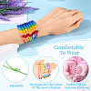 7 Colors Eco-Friendly Korean Waxed Polyester Cord with Natural & Dyed Malaysia Jade Beaded Adjustable Bracelets BJEW-TAC0035-5