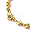Ion Plating(IP) 304 Stainless Steel Coffee Bean Chain Bracelets for Women or Men BJEW-A019-01G-3