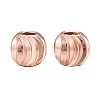 PVD Vacuum Plating Brass Corrugated Round Spacer Beads Set KK-LS0001-10C-RG-4