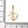 Brass Micro Pave Cubic Zirconia Pendants KK-H089-33G-01-3