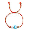 Handmade Evil Eye & Brass Bead Braided Bead Bracelets OI2276-2-1