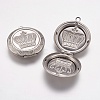 Tarnish Resistant 304 Stainless Steel Locket Pendants STAS-K171-20P-2