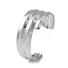 304 Stainless Steel Cuff Bangles for Women BJEW-Z078-19P-1