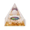Orgonite Pyramid Resin Energy Generators DJEW-D013-01G-1