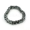 Fashion Non-Magnetic Synthetic Hematite Stretchy Bracelets BJEW-K001-02D-1