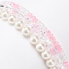 3Pcs 3 Style Shell Pearl & Glass Seed Beaded Stretch Bracelets Set BJEW-JB08705-02-7