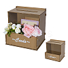 Wooden Wedding Card Boxes with Slot CON-WH0112-041-1
