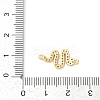 Brass Micro Pave Clear Cubic Zirconia Connector Charms KK-G526-02G-3