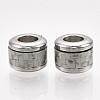 304 Stainless Steel European Beads STAS-S079-99F-P-2