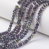 Electroplate Transparent Glass Beads Strands LS-EGLA-A034-T4mm-S07-1