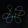 Luminous Silicone Cable Zip Ties AJEW-P104-01F-1