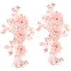 2Pcs 2 Styles Polyester Silk Lace Cloth Patches DIY-CY0002-01-1