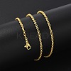 Brass Double Link Chains Necklaces for Women NJEW-D302-37G-2