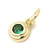 Brass Cubic Zirconia Charms KK-G554-02B-06-2