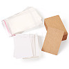 100Pcs 2 Colors Rectangle Paper One Pair Earring Display Cards with Hanging Hole CDIS-TA0001-41-1