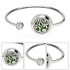 1Pc Stainless Steel Open Cuff Bangles & 1Pc Stainless Steel Pendant Neclace AJEW-SC0004-06E-6