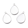 Tarnish Resistant 304 Stainless Steel Pendant Cabochons Settings for Fashion Jewelry STAS-M283-02P-1