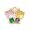 Brass Micro Pave Cubic Zirconia Pendants LS-KK-Z094-16G-01-1