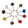  36Pcs 9 Colors Cross Glass Pendant Decoration HJEW-TA0001-08-2