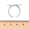 Heart Brass Cuff Rings for Women RJEW-A069-09P-5