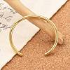 Ion Plating(IP) 304 Stainless Steel Simple Thin Cuff Bangles X-BJEW-P296-02G-1