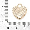 Brass Enamel & Natural Pearl Heart with Rose Flower Pendants KK-K351-49G-01-3