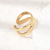 304 Stainless Steel Cuff Open Rings SA-CBAD22F-01G-D-4