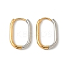 304 Stainless Steel Two Tone Hoop Earrings EJEW-P313-01C-G-4