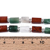 Natural Fuchsite & Red Jasper & Rainbow Moonstone Beads Strands G-T144-15A-01-5