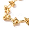 304 Stainless Steel Knot Link Chain Bracelet for Men Women LS-BJEW-E020-01G-2