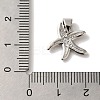 Starfish Rack Plating Brass Charms KK-U027-36P-3