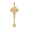 Brass Micro Pave Cubic Zirconia Big Pendants X1-KK-B147-04G-10-1