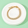 304 Stainless Steel Curb Chain Bracelets for Women BJEW-G747-05G-2