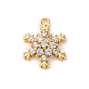 Brass Pave Clear Cubic Zirconia Charms KK-V016-03G-1
